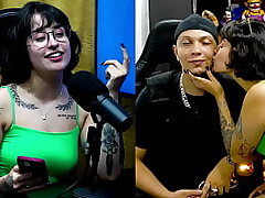 Martina Oliveira Evaluates Ruan's Thick Cock, she got naughty witnessing it! - Podcast Pápum no Barraco! Conclude ON SHEER - XV RED
