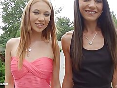 Lindsey Olsen and Nataly Gold in super hot creampie three-way scene All internal