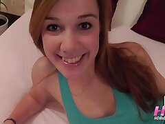 Beautifull gal with sexy facial expressions drilled on web
