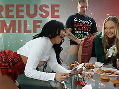 Christmas - Step Son-in-law and Step Daughter-in-law Plow Their Step Mommy whenever They Want...