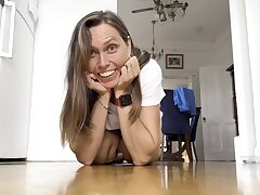 Wide open Wide Hairy Cootchie Bush - Leaks Cum and Squirts Pee