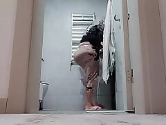 My stepmom looks so fantastic doing the laundry.