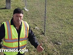 Brandy Renee Guzzles The Tow Car Driver's Trunk To Woo Him To Give Her Car Back - REALITY KINGS