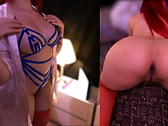 Magnificent Big-chested Unclothing in Front of the Mirror, Magnificent Caboose and Tits.
