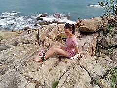 Sofi. Restrain bondage by the sea