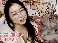 Ersties - Ultra-cute Babe From China Rubs Her Trimmed Pussy Before Grabbing a Fuck stick