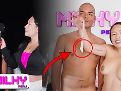 ¡Es el backside más grande que he visto y probado en mi vida! Thaina Fields se folla a un fan cachondo después de entrevistarlo.