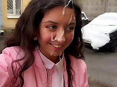Boinked and went to school with cum on her face - Cumwalk