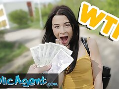 Public Agent A Weirdo snoops of a babe taking a pee with his drone and plows her pussy