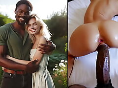 My marvelous Ash-blonde WIFE being entirely cracked into by NEGAO Endowed - her new steady lover!