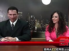 Brazzers - Humungous Tits at Work - Fuck The News gig starring Ariella Ferrera, Nikki Sexx and John Str