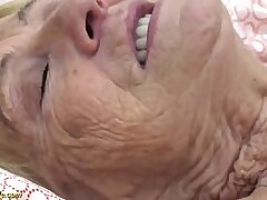 ugly 90 years senior grannie deep fucked