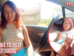 Ersties - Exhibitionist Serina Gets Off In Her Truck