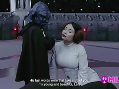 Parody Starlet wars: Master YODA bangs the steamy princess Leia