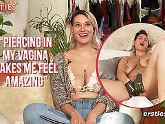 Ersties - Hot German Honey Plays With Spandex and Her Puss