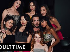Group of Trampy Nymphos Fuck Their Therapist!