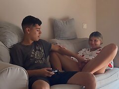 My stepsister won't let me accomplish a video game until I fuck her very first