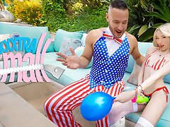 Patriotic Pussy Tearing up Trailer