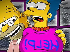 Old Simpson Bewildered Housewife Marge With A Superslut Because Of Revealing Clothes And Fucked In All Her Cock-squeezing Holes While Her Spouse Homer Was At Work / Comic / Visual Novel / Toons / Anime porn / Parody