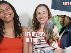 Ersties - Hot All girl Friends Have Intercourse In a Public Place