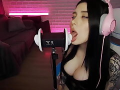 Asmr 3dio Ear Licking Impressively Hot.