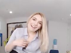 Busting Secretary's Horny Actions Earns Her A Cum On Her Pussy