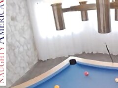 Naughty Tatted Brunette's Jiggly Labia Romped By A Big black cock