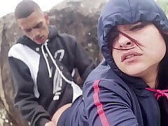 Young guy with a massive ass on the beach in front of everyone
