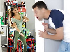 Family Strokes - Cute And Lil' Chinese Honey Pounds Her Naughty Stepbro To Become Viral On TikTok