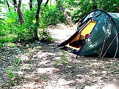 Spotted Solo Masturbation Girl While Camping