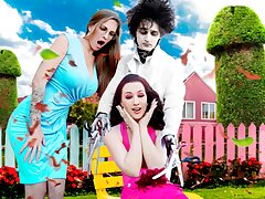 Mylf - 2 Sizzling Milfs With Big Boobs Need Their Bushes Clean-shaved (Edward Scissorhands Parody)