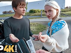 HUNT4K. Sexy blond Daruma Rai abandon her photographing job in sake of Hunter’s huge shaft