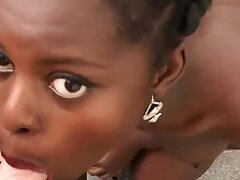 Ebony girl picked up in launderette for buttfuck fucky-fucky