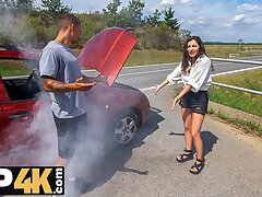 VIP4K. Pretty dark haired likes to rail bikes and hefty cocks. Steamy lovemaking with George Uhl & Helina Fantasy