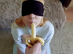 Cheated Ditzy Step Sister in blindfolded game, but I think she luved it