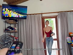 Big bootie stepmom and a creampie from her sonny