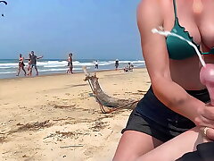 Ejaculation in front of everyone. She refused to stop until I cum.