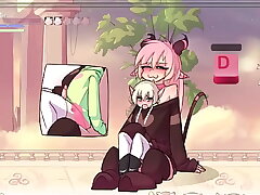 Max The Elf v0.4 [Femboy Anime porn game PornPlay] Ep.6 turned into hermaphroditism with big tits and ass-fuck creampied