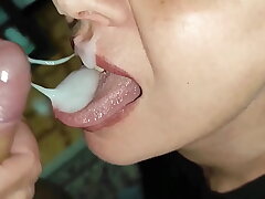 Blowjob Jizm in Facehole & Jizm Facial cumshot Inexperienced Mature Cougar