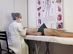 Patient Can't Hold It and Gets Rigid in Front of Nurse During Check-up