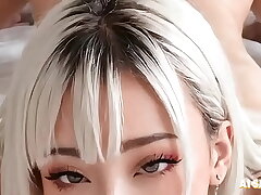 Fucking step step-sister platinum-blonde in the bedroom &vert; Buttfuck Intercourse and diminutive puss and arse &vert; Virtual Intercourse [AI generated]
