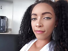 Vitoria Slim, Nineteen years green-eyes very Slender Latin ebony, gets rock-hard porked by 3 massive boners (DAP, 0% pussy, Anal, teenager 18 , DATM, bbc, muddy talk) OB566
