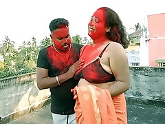 Fortunate 18yrs Tamil boy hardcore hump with 2 Cougar Bhabhi!! Best fledgling threesome hump