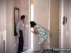 Petite Teenie Foster Daughter Aria Lee Three-way With New XXL Mounds MILF Foster step-mother Joslyn James & Step-father Tommy Gunn