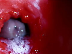 Very close thick streams of sperm in a delicious hole ASMR raw squishes
