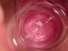 Camera deep inside Mia's twat
