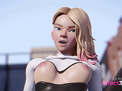 In Spider's Web - Three dimensional Cartoon Superhero Porno