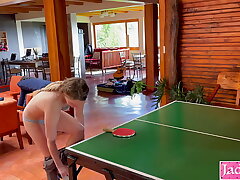 Sister-in-law Lost A Game Of Ping Pong So Plumbed Her On Table