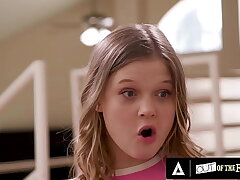OUT OF THE FAMILY - Teenage Coco Lovelock Spills While Getting Pulverized Rock-hard By Her Stepbrother