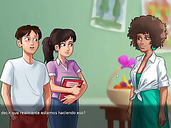 Draining next to a abnormal Cougar who helps me - Summertime saga
